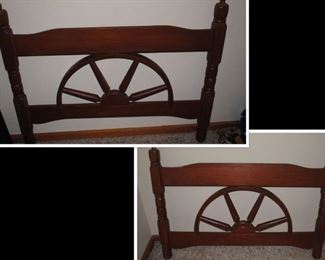 wagon wheel twin beds