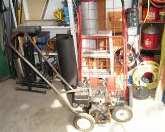 gas edger and garage supplies