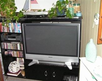 tv entertainment center with Dvds