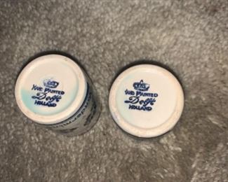Delft salt and pepper shakers 