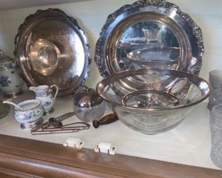 Silver plated items and silver items