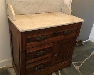 Marble top wash stand