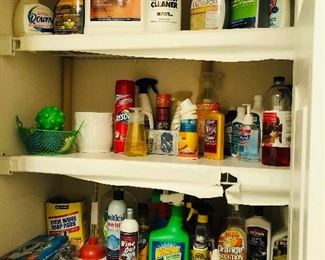 Lots of cleaning supplies