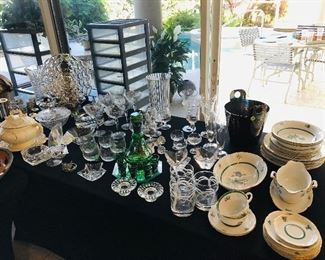 Lovely dishes and crystal pieces