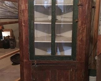 Early Antique Corner Cabinet/Hutch.