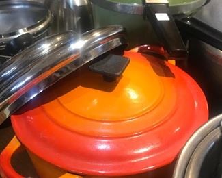 Orange Le Creuset Cookware, made in France 