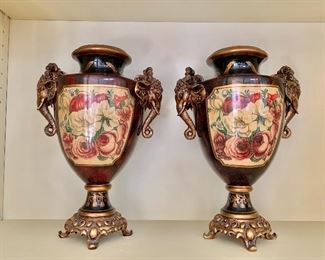Two elephant vases