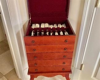Flatware chest (open ) (flatware not for sale)