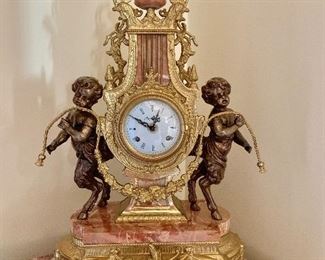 Grand clock and candelabra ensemble