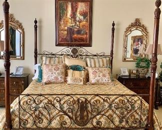 Drexel Heritage - Covington Park wood and iron king sized bed