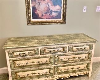 Habersham custom painted and signed dresser