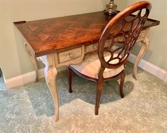 Lexington - Cote d'Ajur writing table with Habersham -Aubusson side chair
