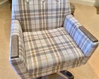 Plaid, swivel office chair