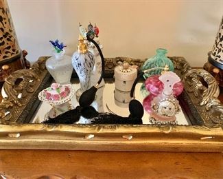 Collection of perfume bottles