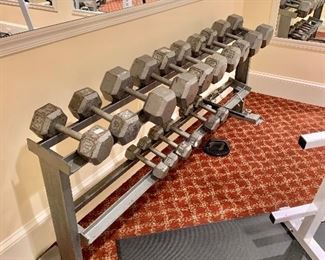 Collection of weights and stand