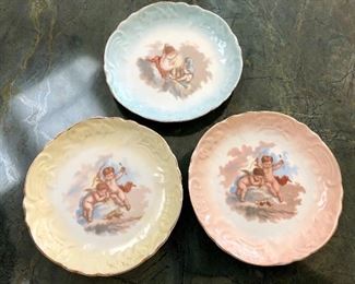Set of 3 cherub dishes