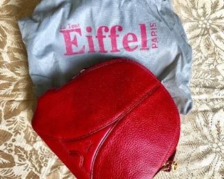 Red Eiffel hand bag with original bag