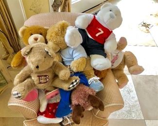 Stuffed animals, Burberry bear, Child's chair