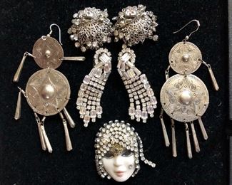 Weiss rhinestone earrings and more