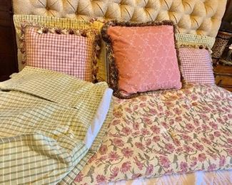 Custom pillows and bedding (8 piece set)