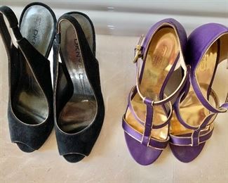 Coach purple shoes , DKNY Black shoes