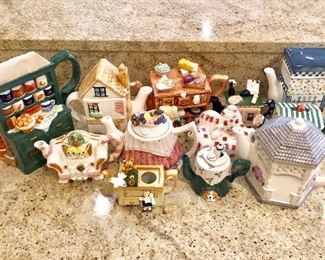 Tea pots of all shapes and sizes