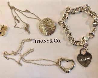 Tiffany & Co heart jewelry and monogrammed jewelry