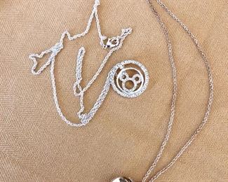 Mickey Mouse necklace and costume heart necklace