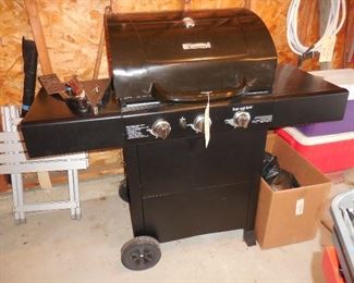 Sears BBQ grill with propane tank