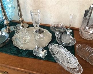 beautiful crystal serving pieces
