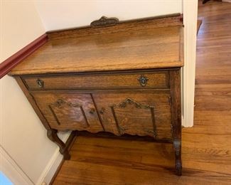 #2 Antique Side Board w/ 1 drawer & 2 doors   37x18x37  $ 275.00