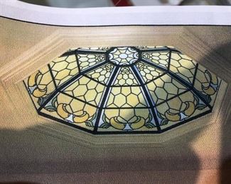 45" metal dome with hand painted acrylic panels for interior structure 