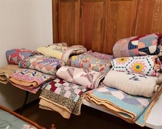 Vintage and Antique hand stitched quilts