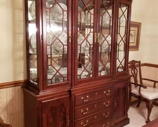 Large Solid wood china cabinet.