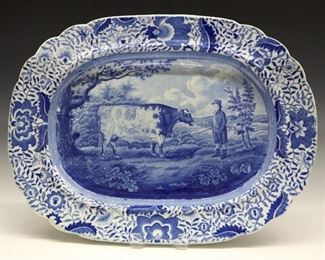 "Durham Ox" Series Transferware Platter