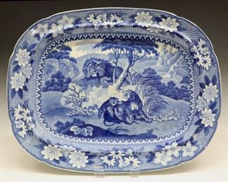 Adams "Lions" Pattern Platter, featuring Lioness and her Cubs