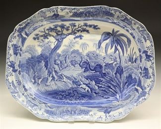 "Indian Sporting" Series Transferware Platter