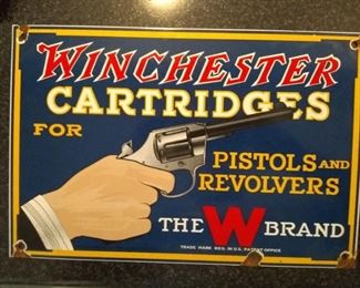 Nice early enamel Winchester sign