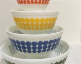 Pyrex Dot Bowl Set. To view details and place a bid visit: https://ctbids.com/#!/storeDetail/177/0