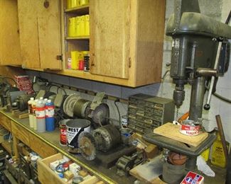 Craftsman drill press and grinders