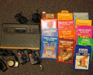 Atari 2600 with games