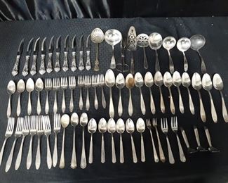 Large lot of miscellaneous silver plate flatware