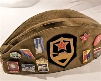 Lot #46  USSR Hat with 24 pins  $75.00