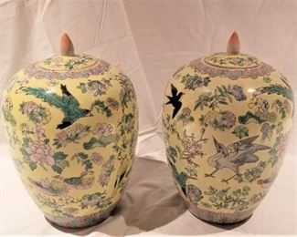 Lot #79 Pair of Antique Chinese Ginger Jars   $250.00