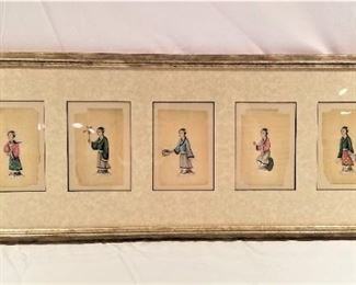 Lot #100  Chinese small paintings on silk    $75.00