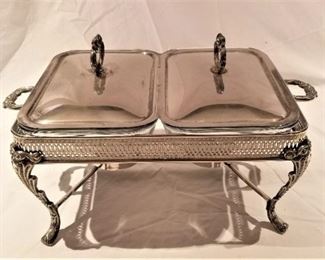 Lot #103  Silverplate server - divided dishes  $15.00