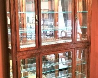 Lot #107  Lighted display cabinet.  This is one of TWO identical cabinets   $200.00 each