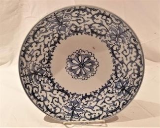 Lot #117  Antique Blue White Chinese plate  $100.00