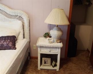 Beautiful white wicker bedroom set
