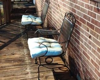 Outdoor Wrought Iron furniture table and chairs
